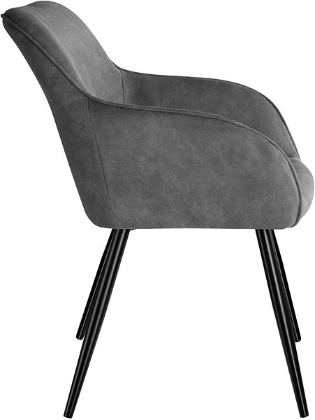 Jedálenská stolička 6× Stoličky Marilyn Stoff, sivo-čierna ...