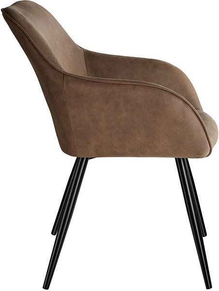 Jedálenská stolička 4× Stolička Marilyn Stoff, hnedá/čierna ...