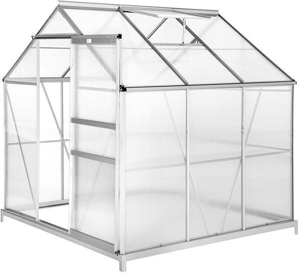 Skleník Polykarbonátový skleník s pozinkovanou základňou 190 × 185 × 195 cm ...