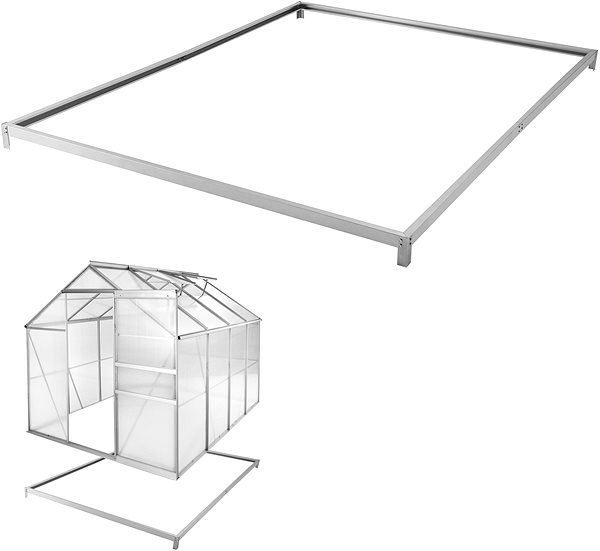 Skleník Polykarbonátový skleník s pozinkovanou základňou 250 × 185 × 195 cm ...