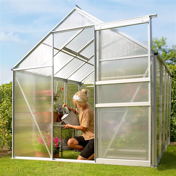 Skleník Polykarbonátový skleník bez základne 250 × 185 × 195 cm ...