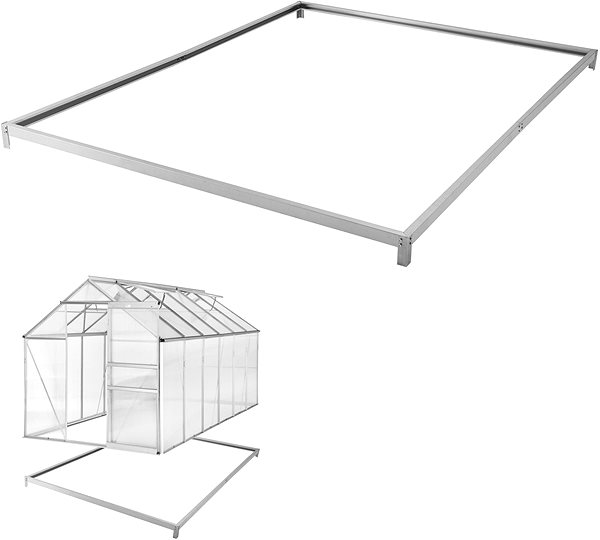 Skleník Polykarbonátovy skleník s pozinkovanou základňou 375 × 185 × 195 cm ...