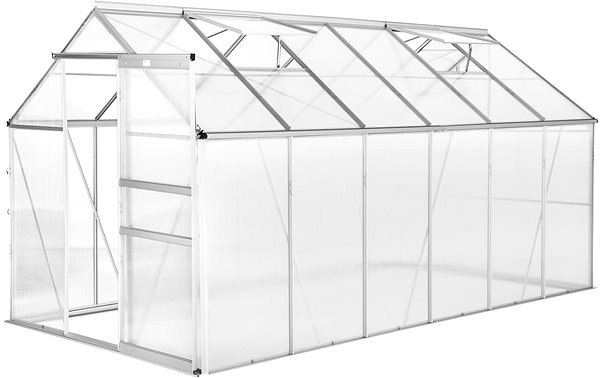Skleník Polykarbonátový skleník bez základne 375 × 185 × 195 cm ...