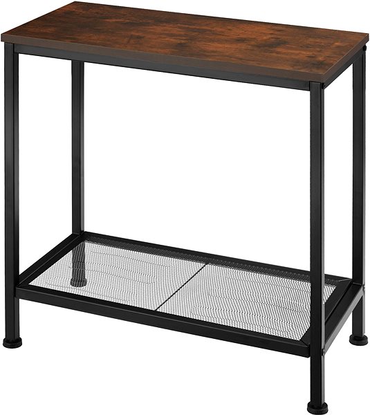Odkladací stolík Tectake Odkladací stolík Filton 60 × 30,5 × 60,5 cm, Industrial tmavé drevo ...