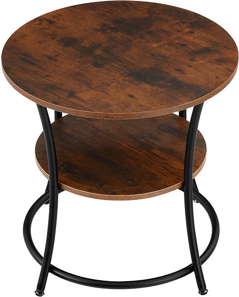 Odkladací stolík Tectake Odkladací stolík Saint Louis 55 × 56 cm, Industrial tmavé drevo ...