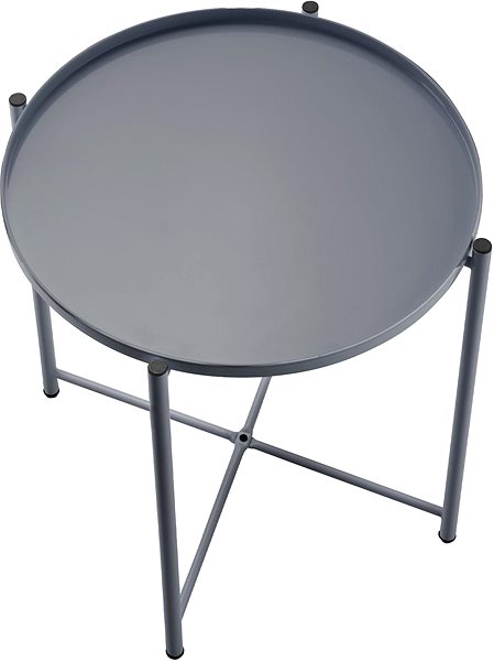 Odkladací stolík Tectake Odkladací stolík Chester 45,5 × 45,5 × 53 cm, tmavo sivý ...