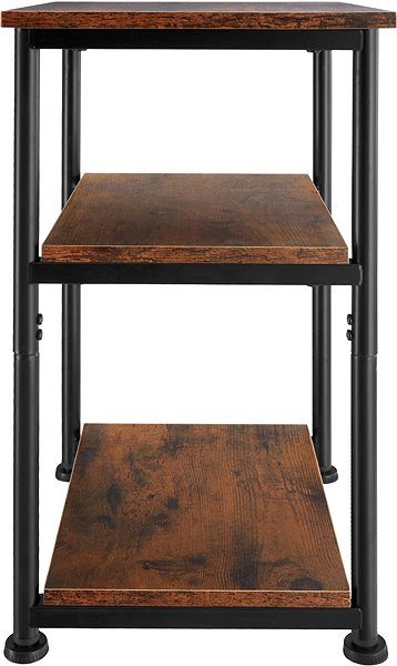 Odkladací stolík Tectake Odkladací stolík Memphis 34 × 30 × 59 cm, Industrial tmavé drevo ...