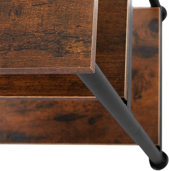 Odkladací stolík Tectake Odkladací stolík Memphis 34 × 30 × 59 cm, Industrial tmavé drevo ...