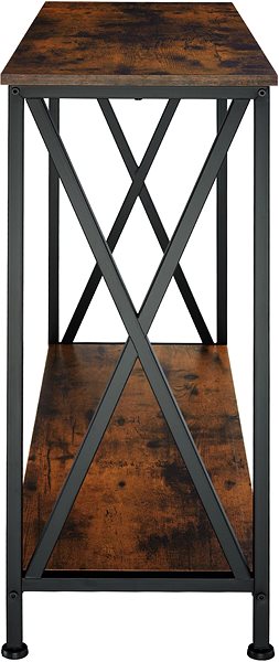 Odkladací stolík Tectake Konzolový stolík Tacoma 100 × 35 × 80,5 cm, Industrial tmavé drevo ...