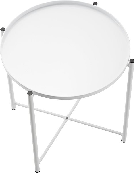 Odkladací stolík Tectake Odkladací stolík Chester 45,5 × 45,5 × 53 cm, biely ...