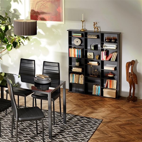 Shelving Unit Tectake Stevie 105,5 × 19 × 136,5 cm - light wood, Sonoma oak ...