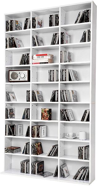 Shelving Unit Tectake Christel 180 × 102 × 23,5 cm - white ...