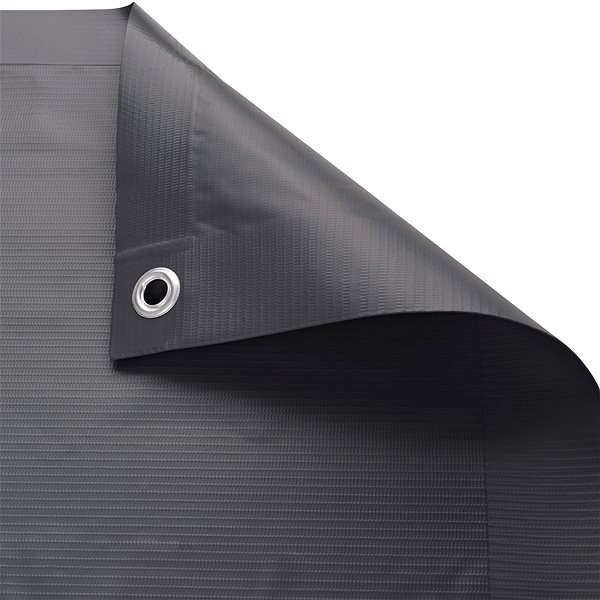 Zástena Balkónová zástena s kovovými zosilnenými okami, verzia 1, čierna, 90 cm ...