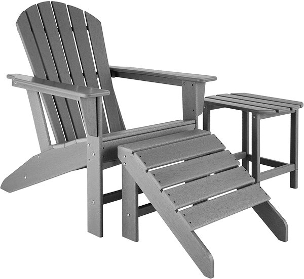 Záhradná stolička Tectake Záhradná stolička, svetlo sivá ...