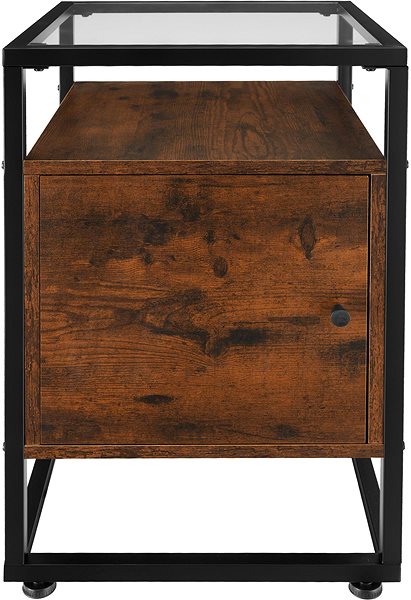 Noční stolek TecTake Noční stolek Dudley 40 × 43 × 60,5 cm - Industrial tmavé dřevo ...