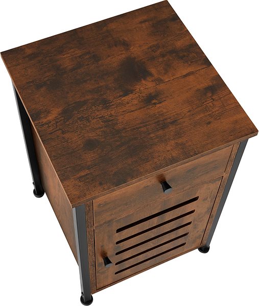 Noční stolek TecTake Waterford noční stolek 40 × 42 × 60,5 cm - Industrial tmavé dřevo ...