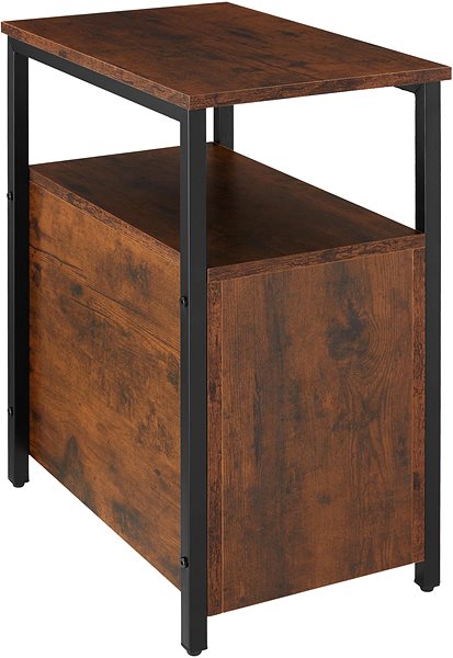 Noční stolek TecTake Noční stolek Tullamore 49,5 × 30 × 61,5 cm - Industrial tmavé dřevo ...