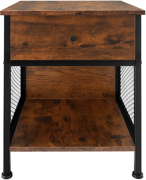 Noční stolek TecTake Noční stolek Killarney 45 × 46 × 55,5 cm - Industrial tmavé dřevo ...