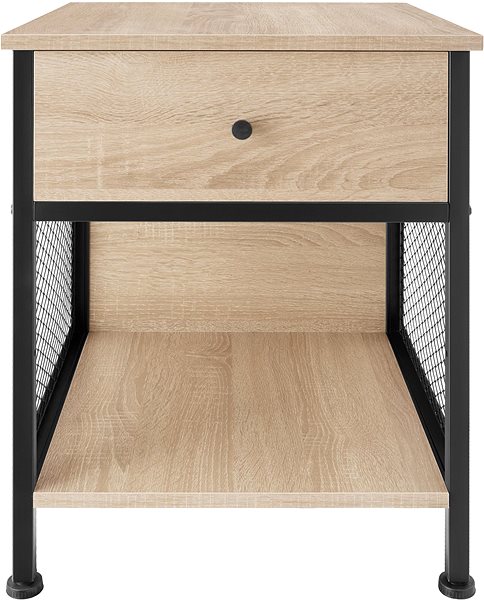 Noční stolek TecTake Noční stolek Killarney 45 × 46 × 55,5 cm - Industrial světlé dřevo, dub Sonoma ...