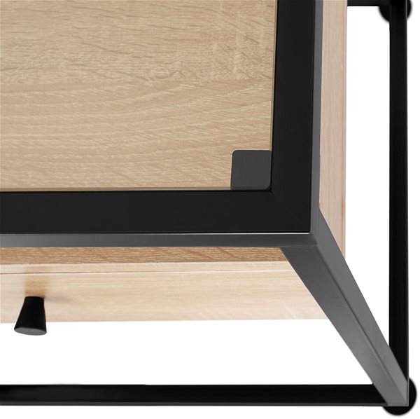 TV stolek TecTake Televizní stolek Maidenhead 121,5 × 41,5 × 50,5 cm - Industrial světlé dřevo, dub Sonoma ...