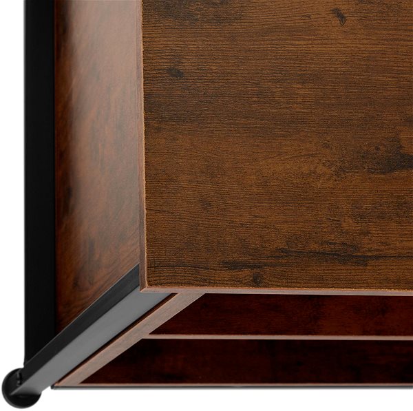 TV stolek TecTake Televizní stolek Navan 147 × 41 × 60,5 cm - Industrial tmavé dřevo ...