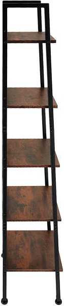 Regál TecTake Žebříkový regál - 35,5 × 31,5 × 170,5 cm - Industrial tmavé dřevo ...