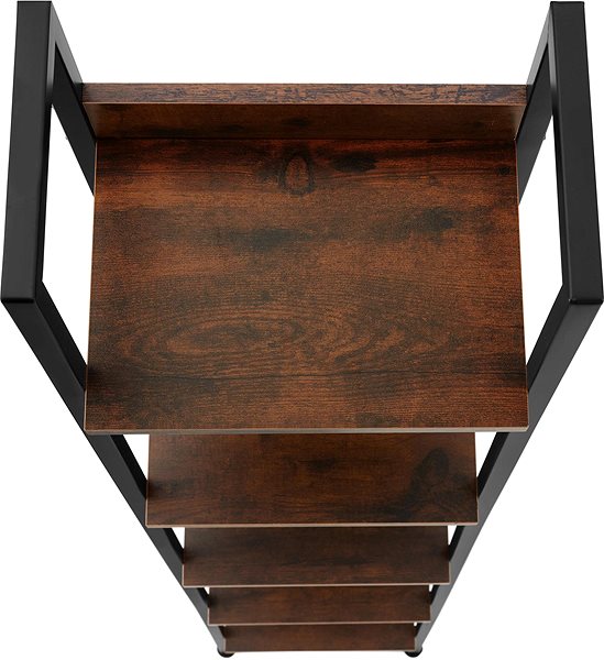 Shelving Unit TecTake Ladder rack - 35,5 × 31,5 × 170,5 cm - Industrial dark wood ...