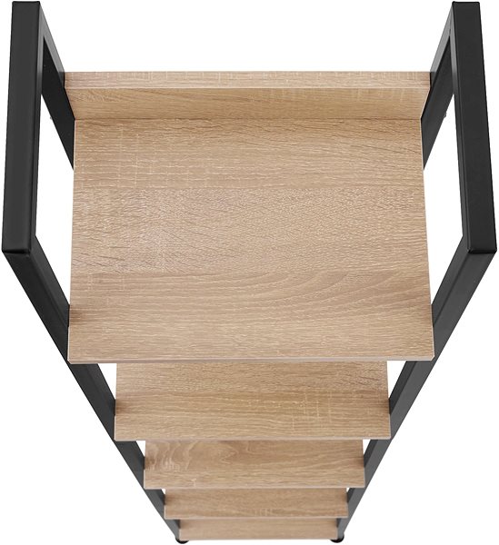 Shelving Unit TecTake Metal shelf 170,5 x 35,5 x 31,5 cm, decor oak Sonoma ...