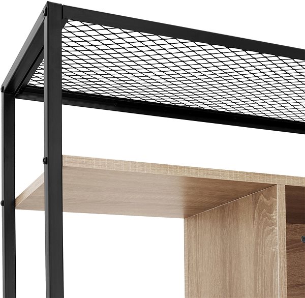 Shelving Unit TecTake Shelf Hastings 170,5 x 75 x 31 cm decor oak Sonoma ...
