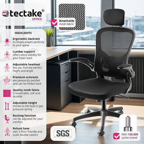 Office Chair TECTAKE Arges black ...