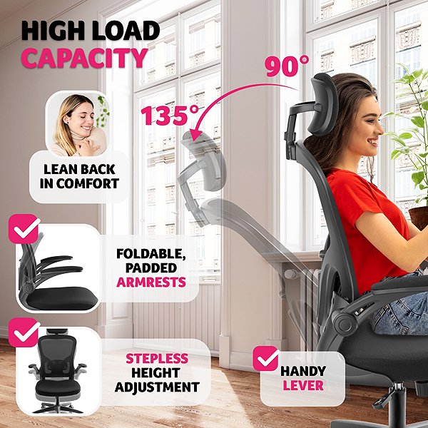 Office Chair TECTAKE Arges black ...