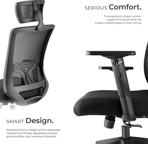 Office Chair TECTAKE Phoibe black ...