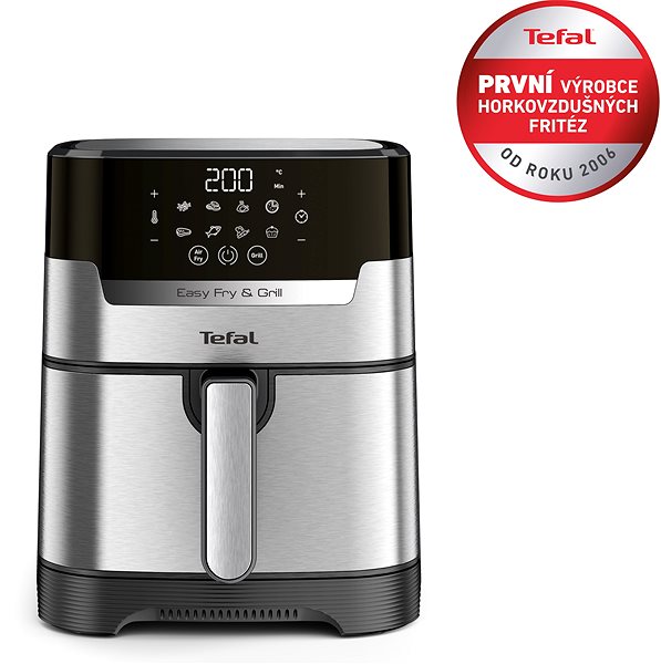 Heißluftfritteuse  Tefal EY505D15 Easy Fry & Grill Precision+ Seitlicher Anblick