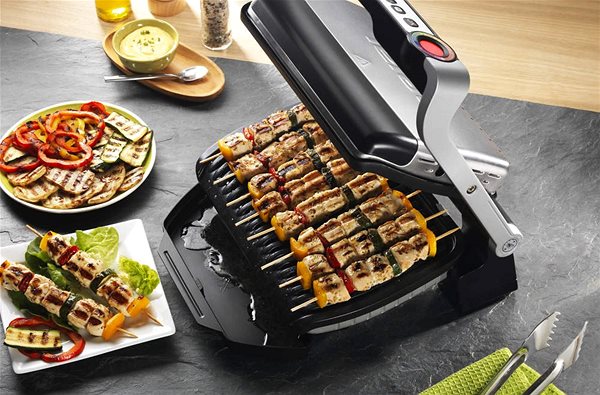 Electric Grill Tefal GC712D34 Optigrill + INOX EE + Tefal XA725870 Baking accessory for Optigrill + / Elite ...