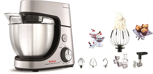 Food Mixer Tefal QB512D38 Masterchef Gourmet ...