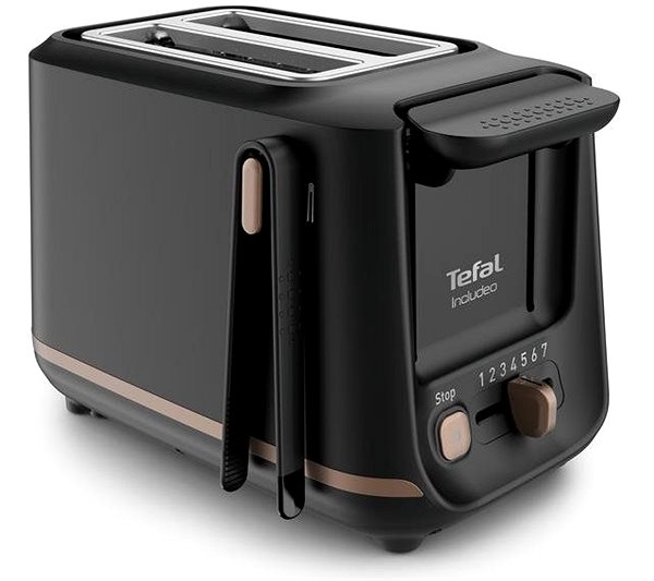 Toaster Tefal TT533811 Includeo Black Lateral view