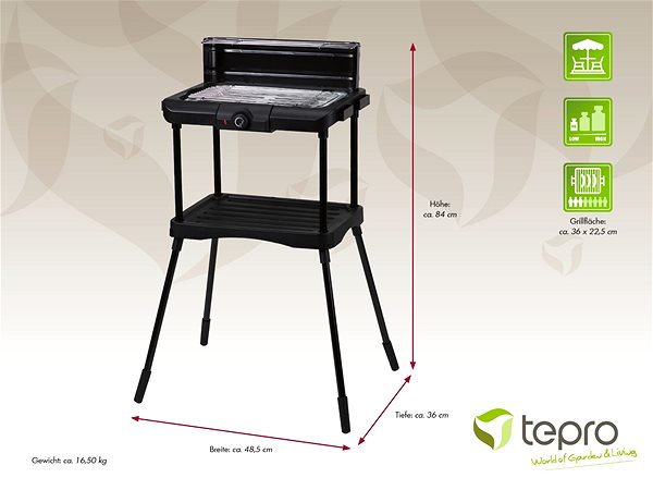 Electric Grill Tepro Albertville Electric grill 36 × 22,5 cm, 4017 ...