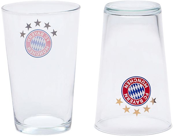 Sklenice FotbalFans FC Bayern Mnichov s barevným znakem, 300 ml, sada 2 ks ...