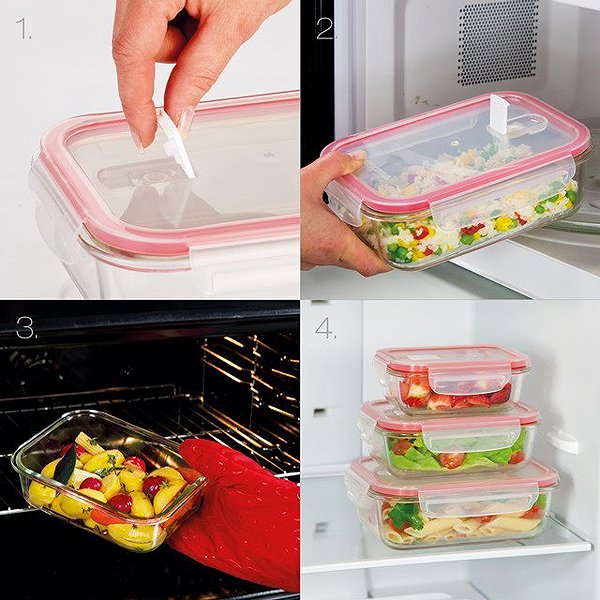 Dose Tescoma FRESHBOX GLASS 1,5 Liter - rechteckig Lifestyle