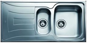 Kitchen Sink and Tap Set TEKA UNIVERSO 11B 1D Stainless-steel + TEKA GO 915 Chrome Screen