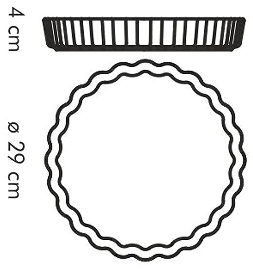 Baking Mould Tescoma GUSTO 28cm, with Wavy Round Edge Technical draft