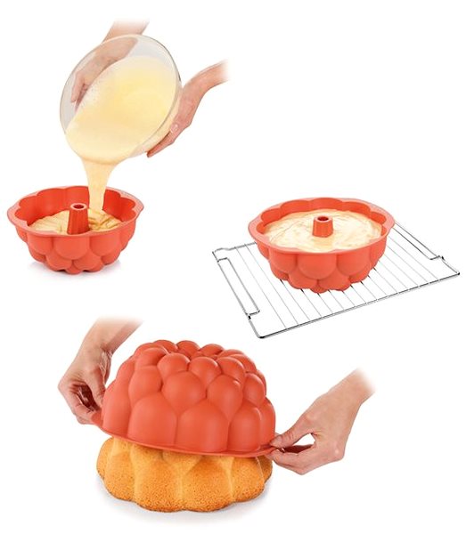 Baking Mould TESCOMA DELÍCIA High Cake SiliconPRIME, Diameter of 24cm, raspberry ...