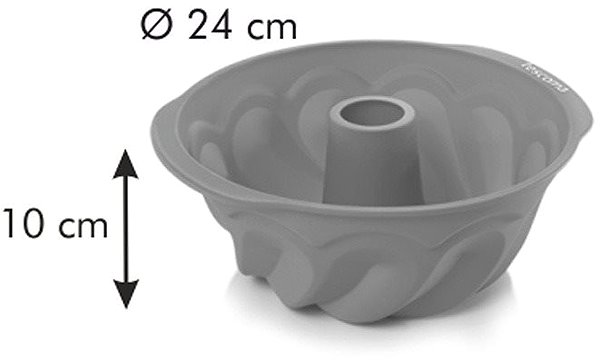 Baking Mould Tescoma DELÍCIA SiliconPRIME 24cm, Bundt Pan Technical draft