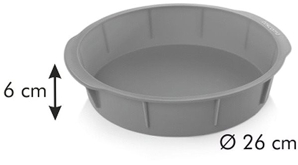 Baking Mould TESCOMA DELÍCIA Cake Pan SiliconPRIME ¤ 26cm Technical draft