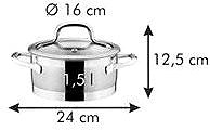 Kastról TESCOMA PRESIDENT s pokrievkou 16 cm, 1.5 l .