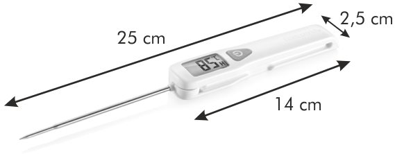 Küchenthermometer TESCOMA Digitales Thermometer ACCURA - neigbar ...