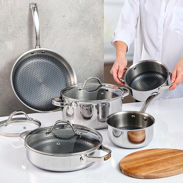 Pan TESCOMA 780564.00 SteelCRAFT Deep frying pan with lid 24 cm 2 handles .