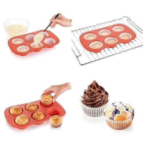 Baking Mould TESCOMA 6 muffin tin DELICIA SiliconPRIME Lifestyle