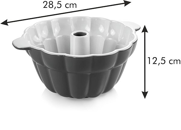 Baking Mould TESCOMA DELICIA Ceramic Bundt Cake Pan Technical draft