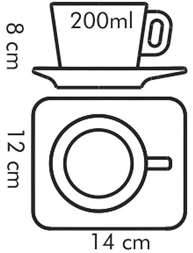 Tasse TESCOMA Cappuccino-Tasse GUSTITO mit Untertasse ...